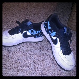 Nike Air force 1s low dunk custom blue baskets